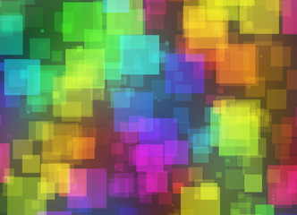 colorful square bokeh background