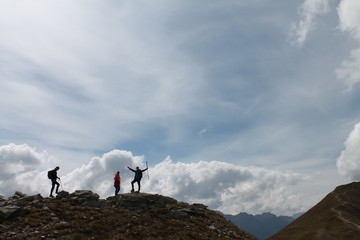 people in the Alps