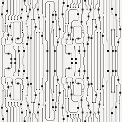 Vector circuit board illustration. Abstract circuit board background