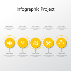 Infographic element with icons and options. Vector illustration