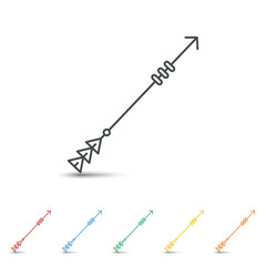 Arrow icon set flat design on white background