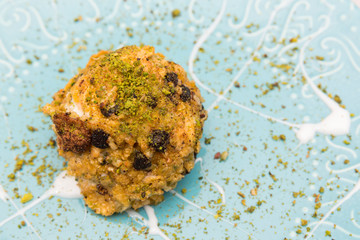 presentation prepared fried ice cream, food photography