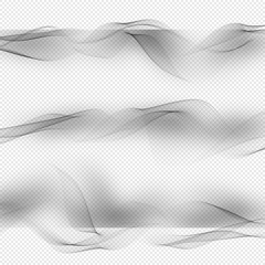  Set of gray vector waves on abstract background