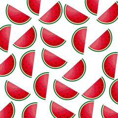 pattern of fresh healthy sliced watermelons