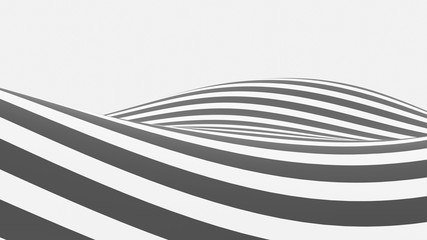 Fototapeta na wymiar abstract black and white wavy curve strips line