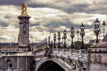 Photo sur Plexiglas Pont Alexandre III Pont Alexandre III à Paris, France