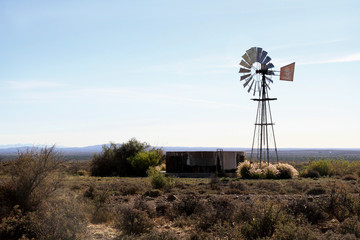 Wind-mills on a farm 