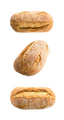 Homemade Traditional Bread Isolated on White Background