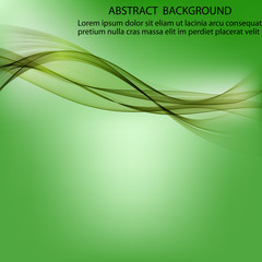 abstract green background with wave