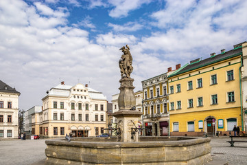 Fototapeta na wymiar The Main Market Square in Cieszyn, Poland