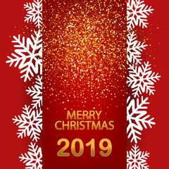  Christmas red background with snowflakes