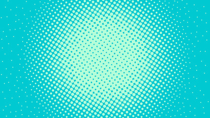 Blue pop art background with halftone dots design, abstract vector illustration in retro comics style