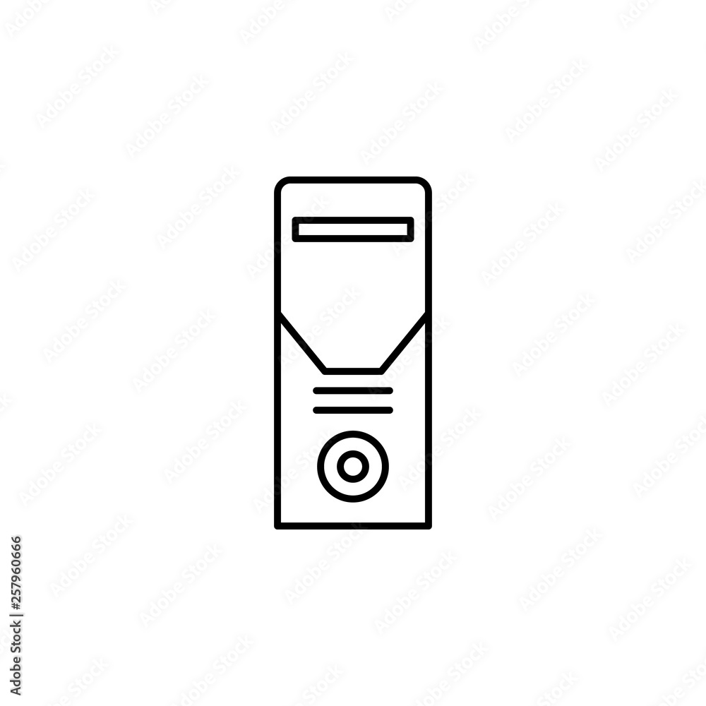Poster hardware, pc, server icon. simple thin line, outline vector of hardware icons for ui and ux, website