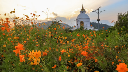 World Peace Pagoda in Pokhara, Nepal