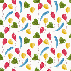 seamless pattern with colorful balloons