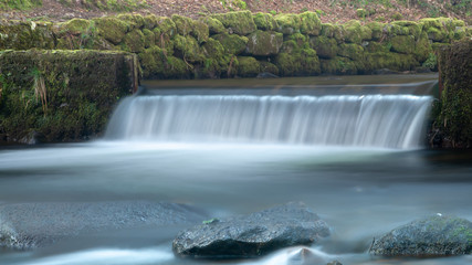 Fototapeta premium Waterfalls, rivers and streams in Devon taken at a slow shutter speed