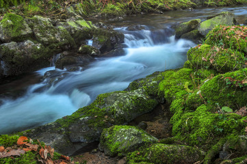 Waterfalls, rivers and streams in Devon taken at a slow shutter speed