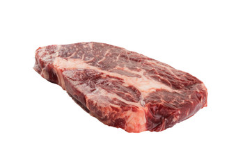 Fresh raw beef steak isolated with clipping path