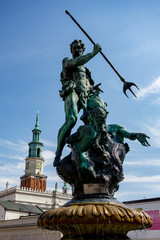 Statue of Neptun on Stary Rynek town square in Poznan, Poland © mino21