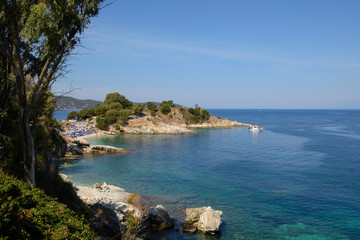 Naklejka premium view of Bartaria Beach in Kassiopi (Corfu, Greece)