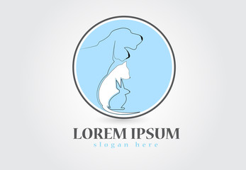 Logo dog cat and rabbit