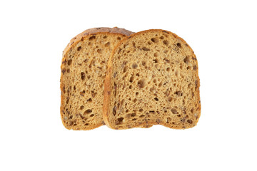 Slices of grain bread with mold.