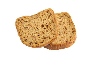 Slices of grain bread with mold.