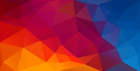 Poster Colorful flat background with gradient triangle shapes © igor_shmel