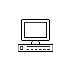 hardware, pc, server icon. Simple thin line, outline vector of hardware icons for UI and UX, website or mobile application