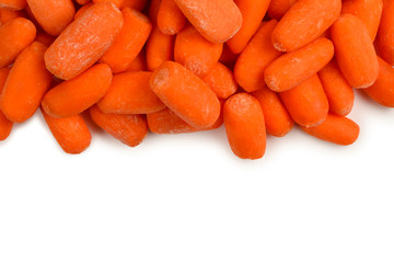 Little fresh carrots as a background. Snack.