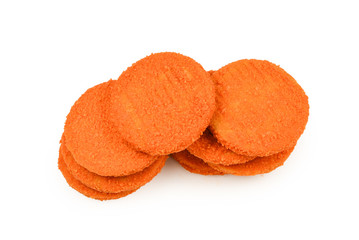 Fish burger isolated on white background.