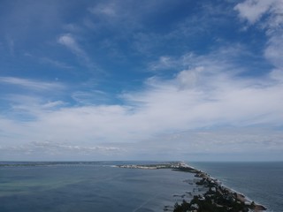 Fototapeta na wymiar aerial view of the island
