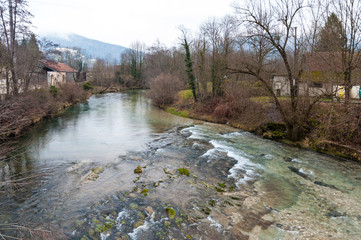 Winter in a small Town in the French Savoy