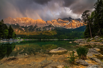 Sonnenuntergang am Eibsee