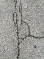Cracks in pavement