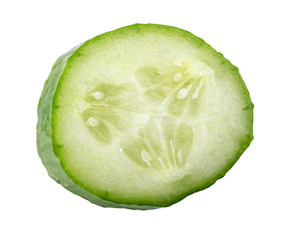 Cucumber isolated on whitebackground. Clipping path