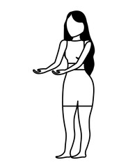 young woman avatar character