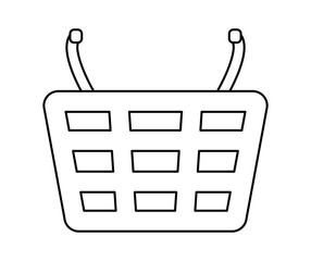 shopping basket isolated icon