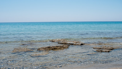 Clear blue watter  and sky