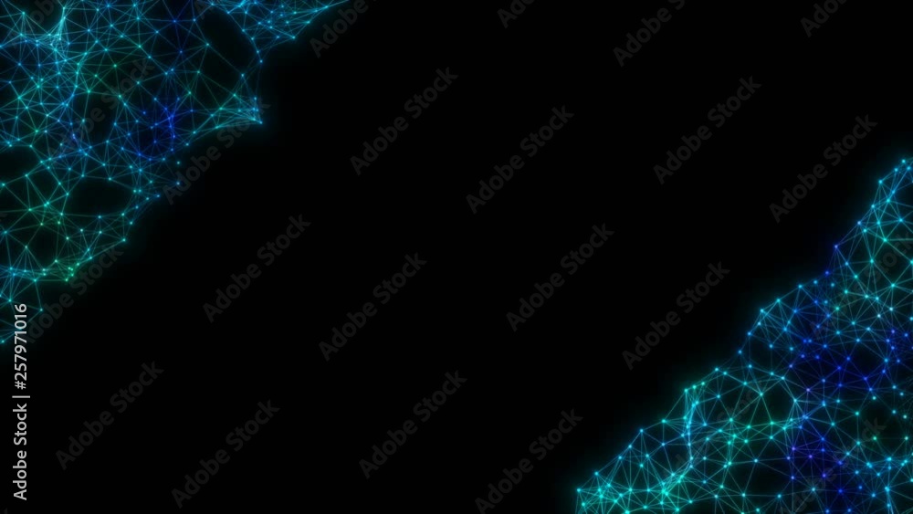 Poster information path. multicolored network. seamless loop.