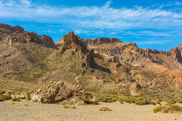 Spectacular landscape with many interesting forms of volcanic activity.