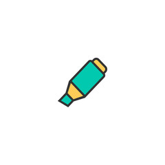 Highlighter icon design. Stationery icon vector design