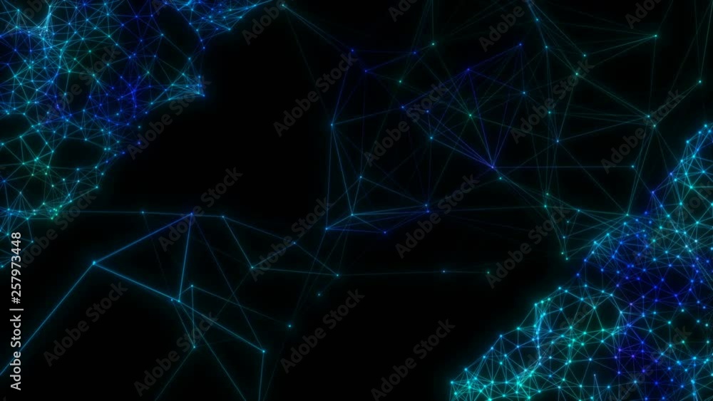 Poster animated network structures. seamless loop.