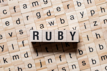 Ruby word concept