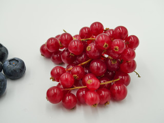 Redcurrant berries with blue berries