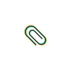 Obraz premium Paper clip icon design. Stationery icon vector design