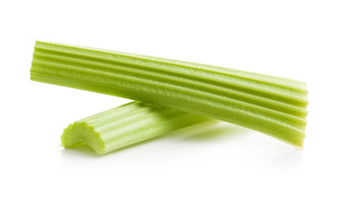 Celery sticks. Cutting celery stalks.