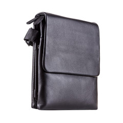 Men bag black color on white background