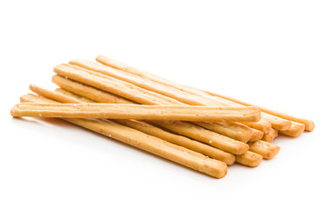 Italian grissini breadsticks. Tasty grissini snack.