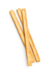 Italian grissini breadsticks. Tasty grissini snack.